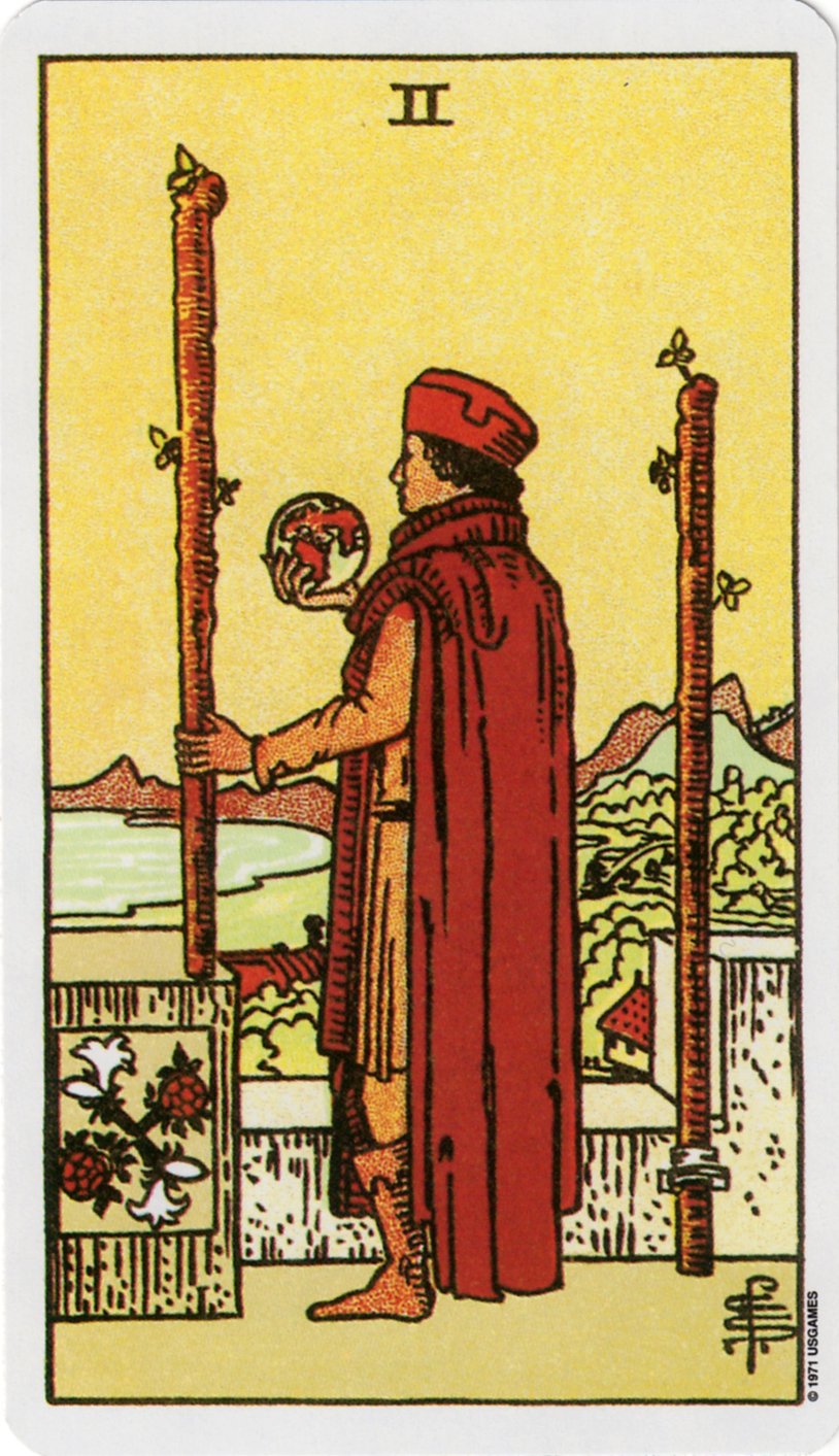 Histoires de cartes Waite Tarot 2 Batons